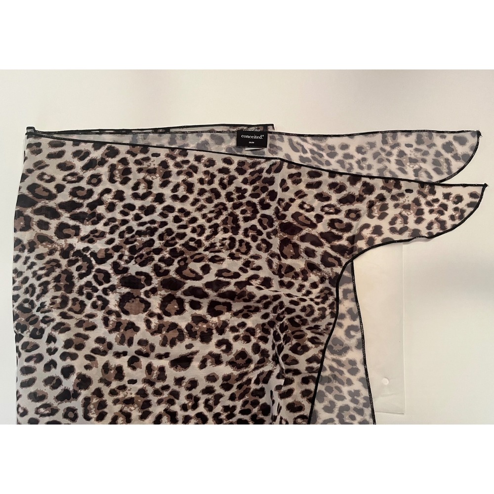 Conceited Swimwear Cover Up Sheer Chiffon Sarong Wrap‎ Skirt Beach Size 2X-3X - Picture 4 of 11